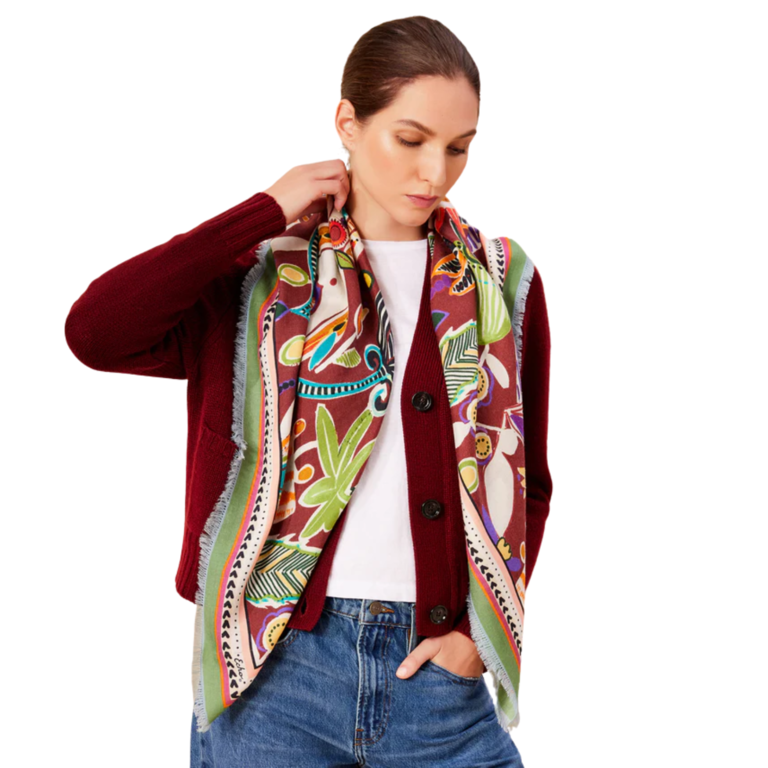 ECHO DESIGN GROUP ECHO Folk Floral Oversized Square