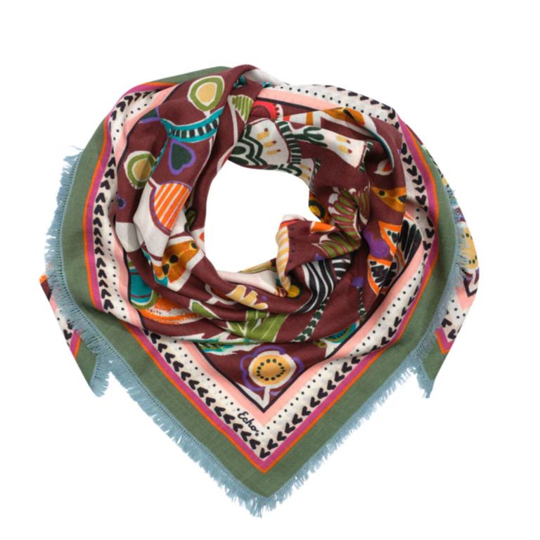 ECHO DESIGN GROUP ECHO Folk Floral Oversized Square