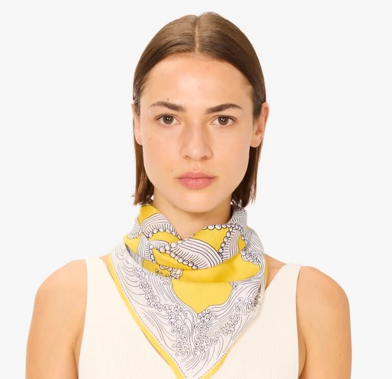 INOUI EDITIONS INNOUI EDITIONS Poseidon Square Scarf- Lemon