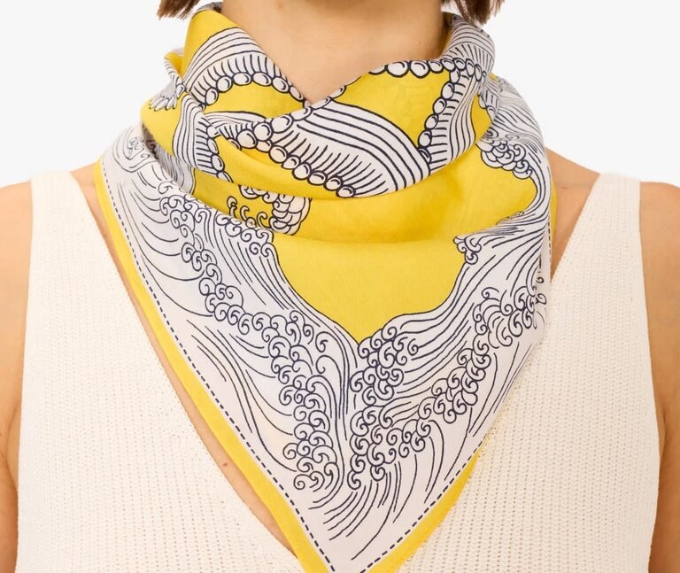 INOUI EDITIONS INNOUI EDITIONS Poseidon Square Scarf- Lemon