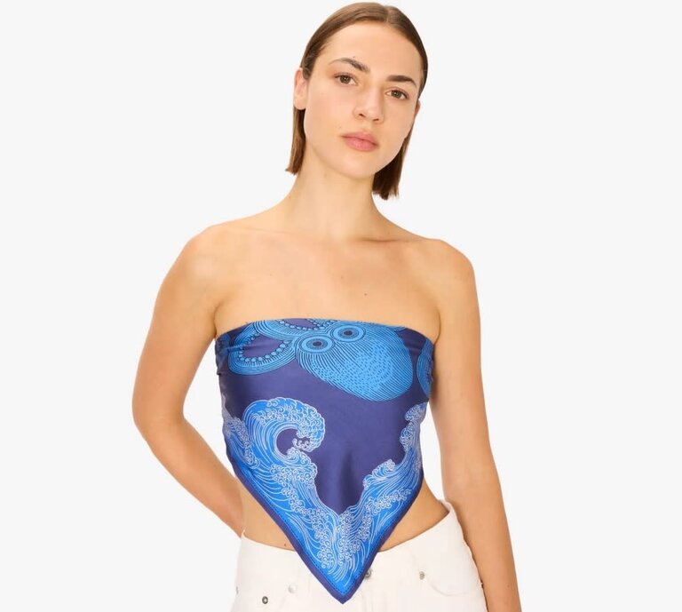 INOUI EDITIONS INNOUI EDITIONS  Poseidon Square Scarf- Azure, CA21POS54