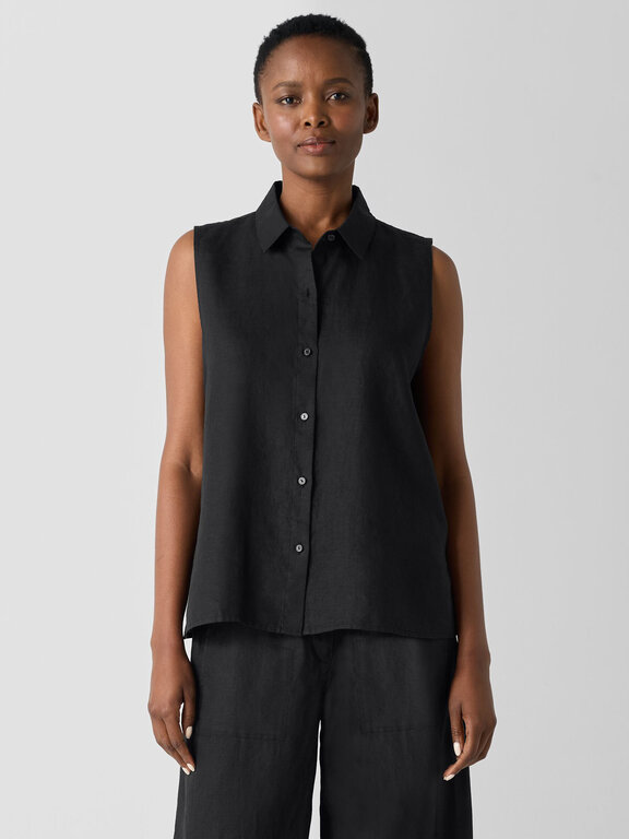 EILEEN FISHER EILEEN FISHER Organic Handkerchief Linen Sleeveless Shirt