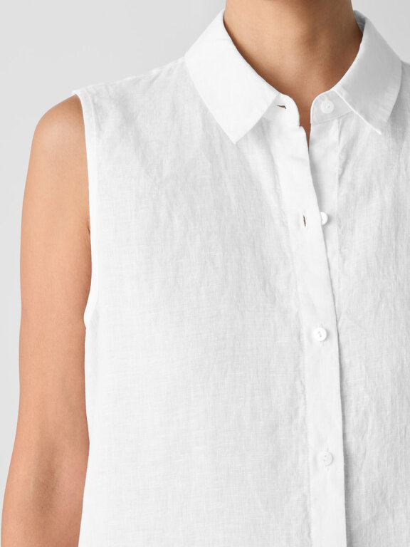EILEEN FISHER EILEEN FISHER Organic Handkerchief Linen Sleeveless Shirt