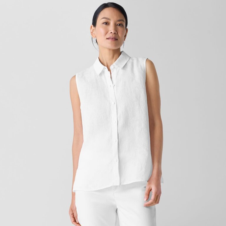 EILEEN FISHER EILEEN FISHER Organic Handkerchief Linen Sleeveless Shirt