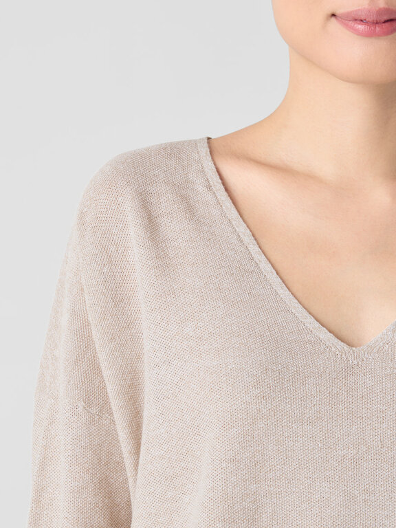 EILEEN FISHER EILEEN FISHER Organic Linen Cotton V-Neck Top