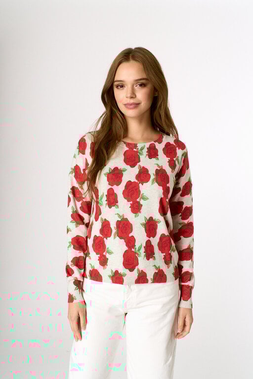 J. SOCIETY J. SOCIETY Rose Print Pullover Sweater