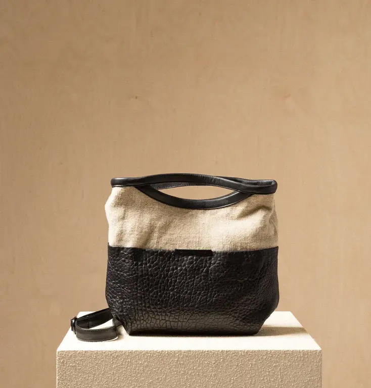 DANIELLA LEHAVI Sevilla Leather & Linen Bag