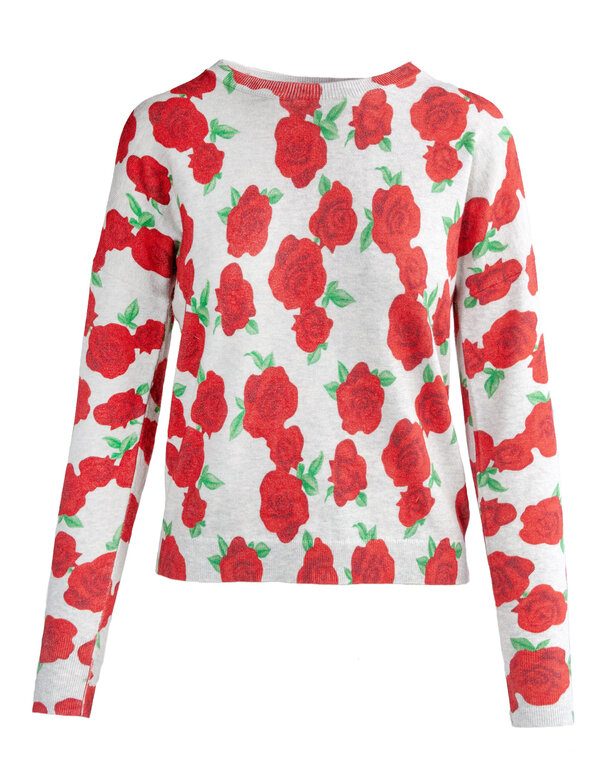 J. SOCIETY J. SOCIETY Rose Print Pullover Sweater