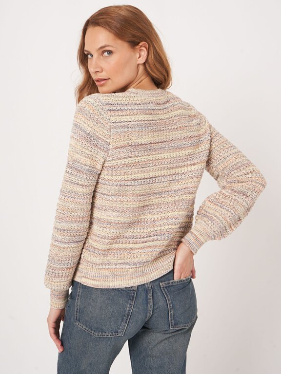 REPEAT REPEAT Short Cardigan, Pearl Button