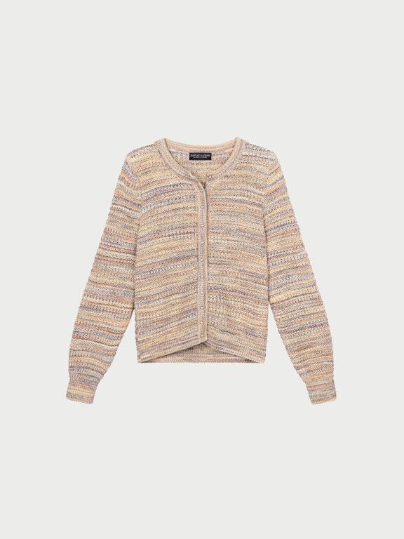 REPEAT REPEAT Short Cardigan, Pearl Button