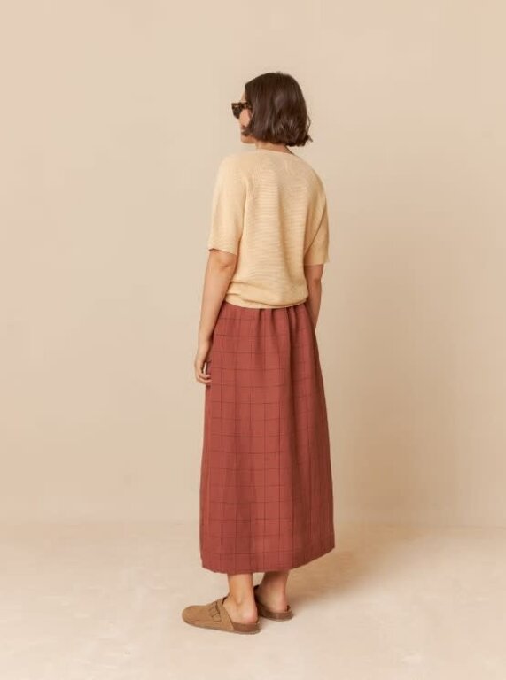 INDI&COLD INDI&COLD Check Maxi Skirt