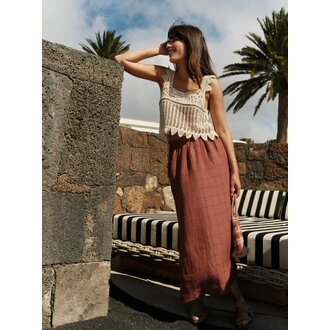 INDI&COLD Check Maxi Skirt