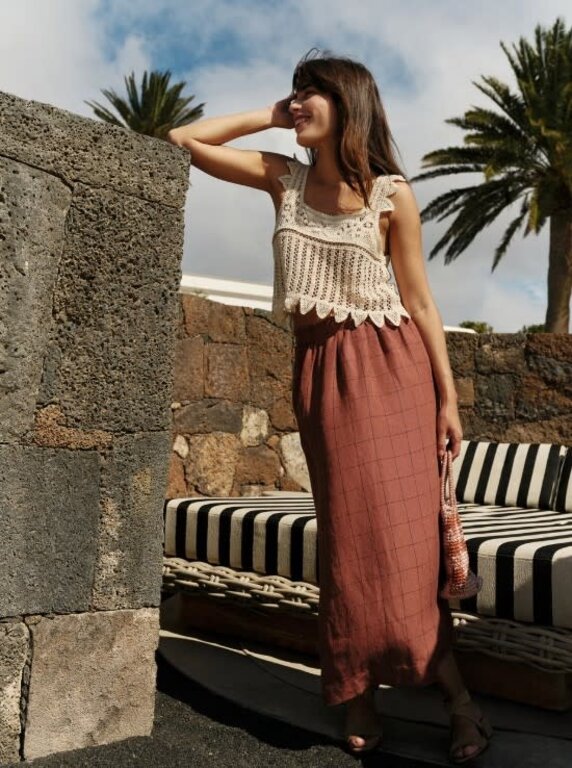 INDI&COLD INDI&COLD Check Maxi Skirt