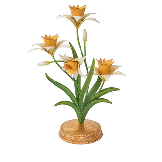 JULISKA Meadow Walk Daffodil 14" Centerpiece Candelabra