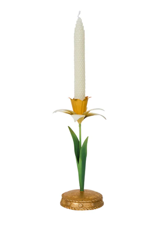 JULISKA JULISKA Meadow Walk Daffodil 9" Candlestick, Yellow