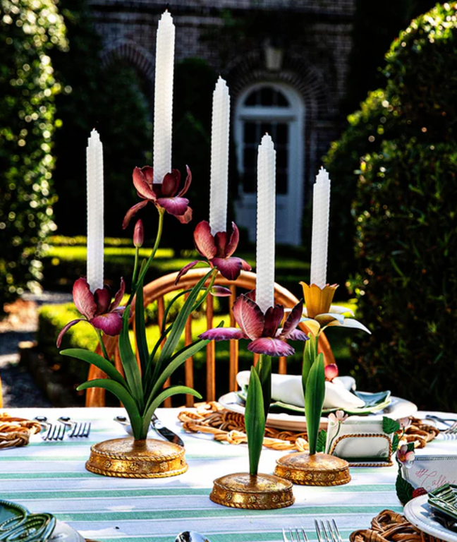 JULISKA JULISKA Meadow Walk Iris 14" Centerpiece Candelabra, Pink