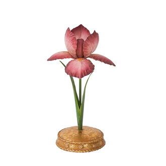 JULISKA Meadow Walk 9" Iris Candlestick, Pink