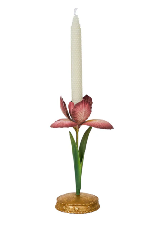JULISKA JULISKA Meadow Walk 9" Iris Candlestick, Pink