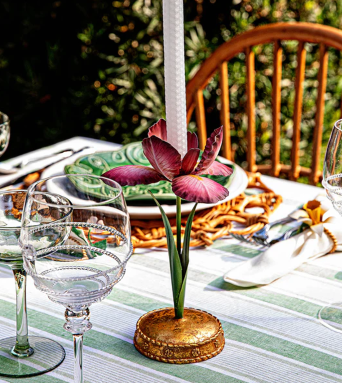 JULISKA JULISKA Meadow Walk 9" Iris Candlestick, Pink