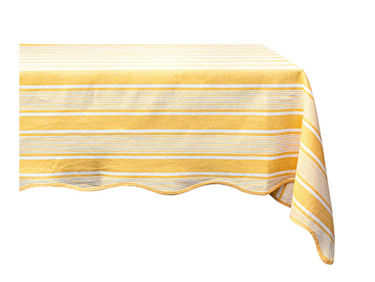 JULISKA JULISKA Cabana Stripe Tablecloth, 60" x 120" Tablecloth, Sunshine
