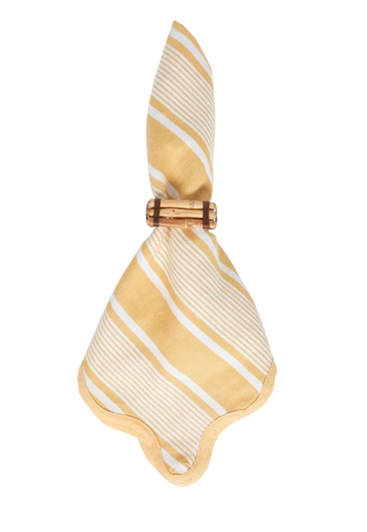 JULISKA JULISKA Cabana Stripe Napkin, Set/4, Sunshine