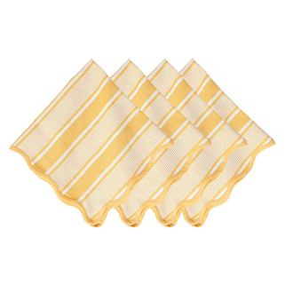 JULISKA Cabana Stripe Napkin, Set/4, Sunshine