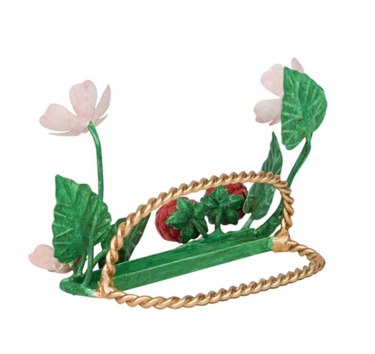 JULISKA JULISKA Meadow Walk Raspberries Place Card Holder, Set/4, Multi