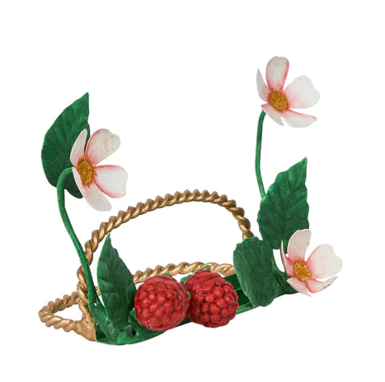 JULISKA JULISKA Meadow Walk Raspberries Place Card Holder, Set/4, Multi