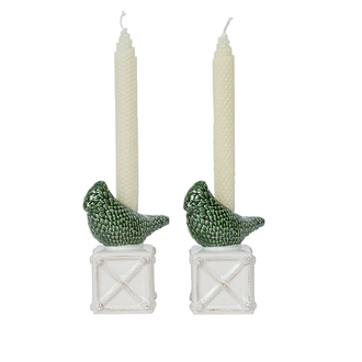 JULISKA Berry & Thread Bird Topiary Candlesticks, Set/2