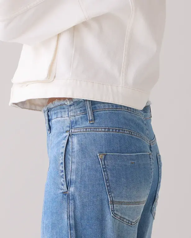 SUMMUM SUMMUM Wide Leg Soft Denim Jeans,