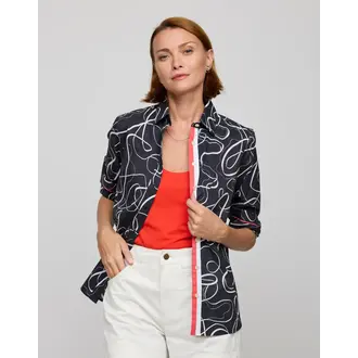 HINSON WU Long Sleeve Ribbon Print Reese Blouse