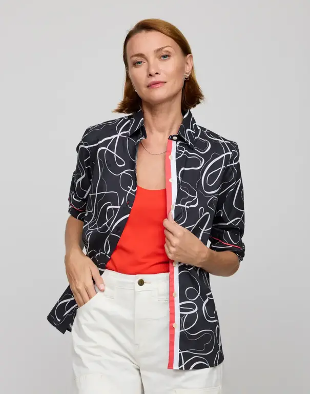 HINSON WU HINSON WU Long Sleeve Ribbon Print Reese Blouse