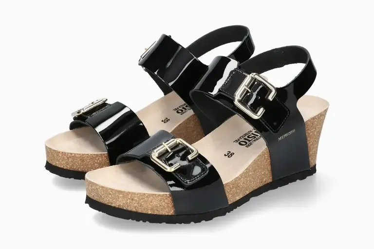 MEPHISTO MEPHISTO Lissandra Black Patent Sandal
