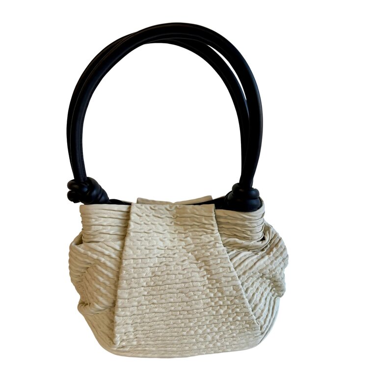 DANIELLA LEHAVI Bali Knotted Mini Bag, Wavy Cream
