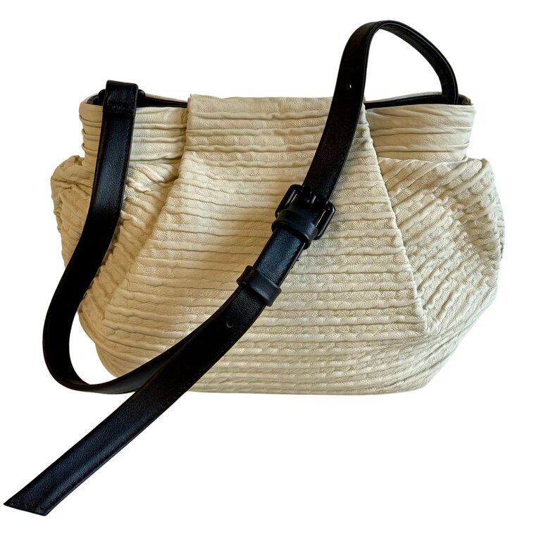 DANIELLA LEHAVI Bali Knotted Mini Bag, Wavy Cream