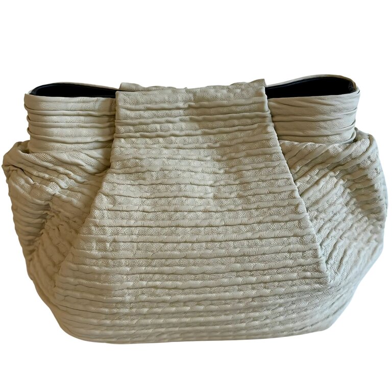 DANIELLA LEHAVI Bali Knotted Mini Bag, Wavy Cream