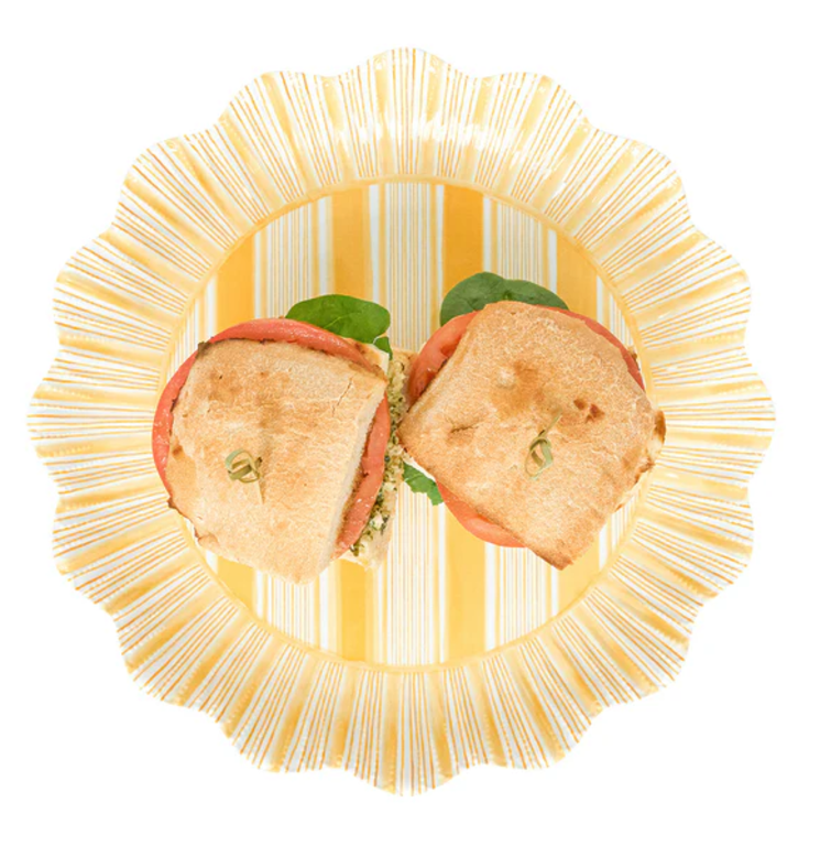 JULISKA JULISKA  Cabana Stripe Melamine Dinner Plates, Set of 4