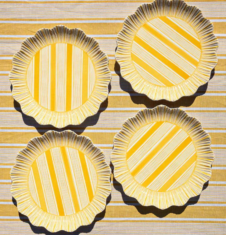 JULISKA JULISKA  Cabana Stripe Melamine Dinner Plates, Set of 4