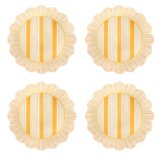 JULISKA Cabana Stripe Melamine Dessert/Salad Plate, Set of 4