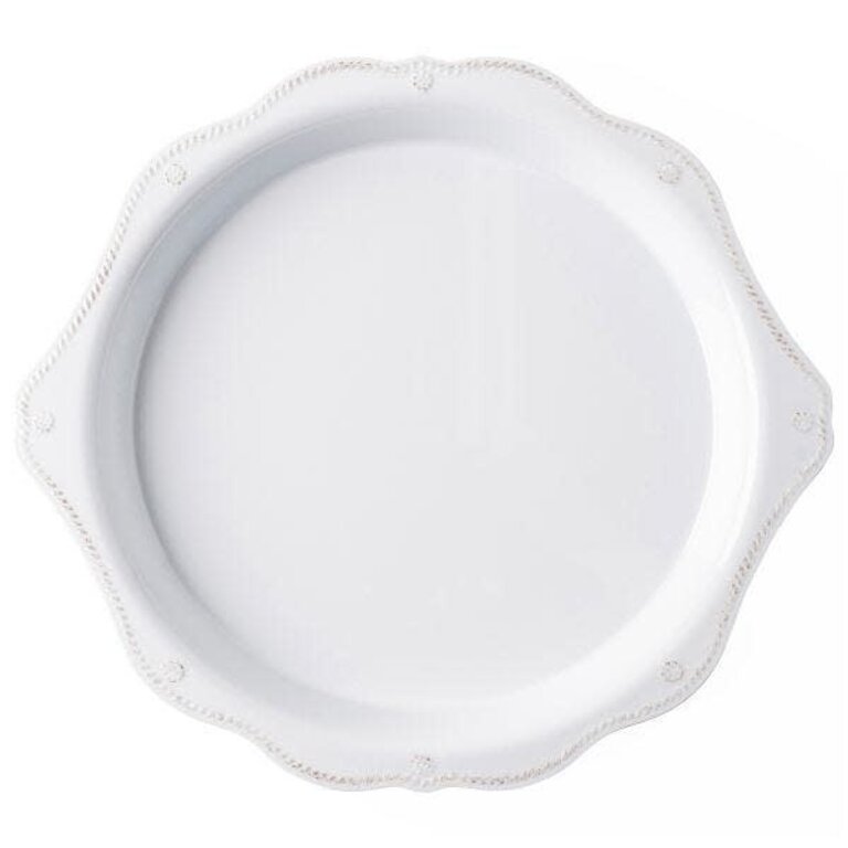 JULISKA JULISKA Al Fresco Berry & Thread 17" Handled Platter Melamine Whitewash