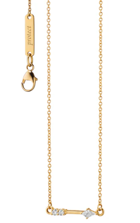MONICA RICH KOSANN MONICA RICH KOSANN 18k Yellow Gold & Diamond Artemis Arrow Charm Necklace