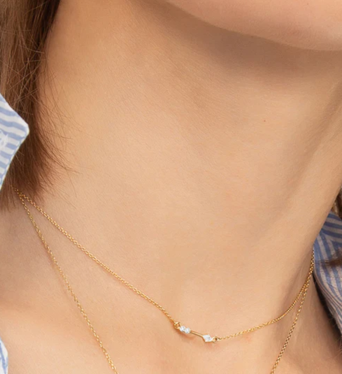 MONICA RICH KOSANN MONICA RICH KOSANN 18k Yellow Gold & Diamond Artemis Arrow Charm Necklace