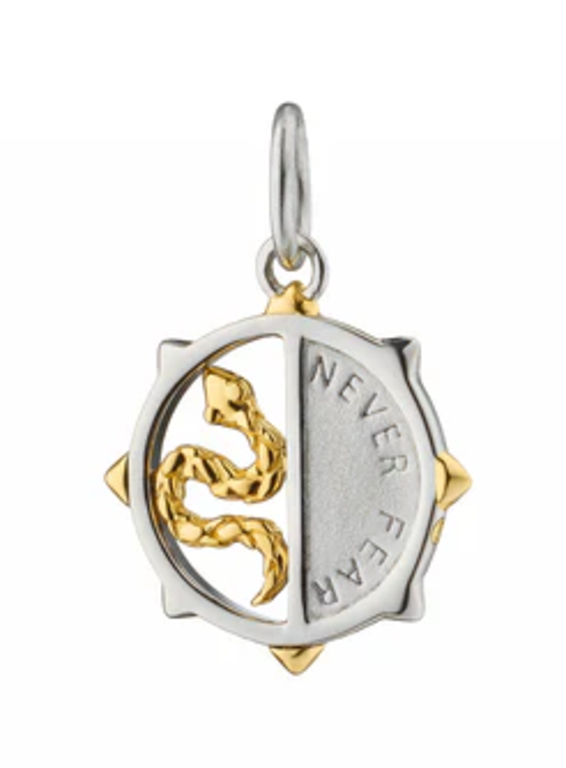 MONICA RICH KOSANN MONICA RICH KOSANN Sterling Silver & 18k Yellow Gold Mini Never Fear Charm