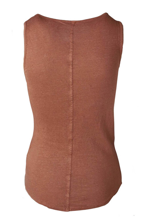 MAJESTIC MAJESTIC Stretch Linen Crewneck Tank