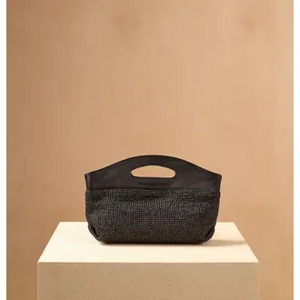 Ocean Clutch, Black Straw