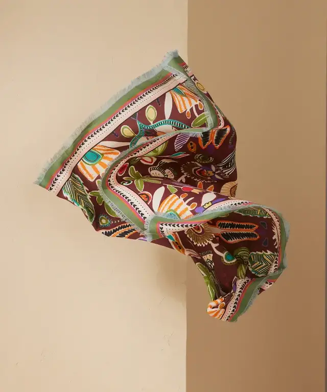 ECHO DESIGN GROUP ECHO Folk Floral Oversized Square