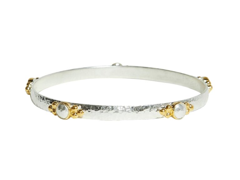 GURHAN GURHAN Sterling Silver, 24k Gold Vermeil Bangle Bracelet