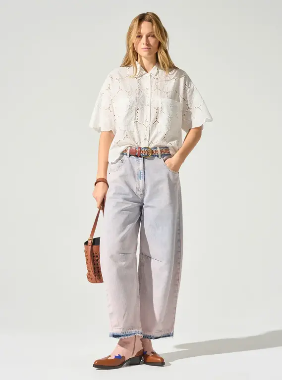 COTELAC COTELAC Short Sleeve Button Down Boxy Shirt