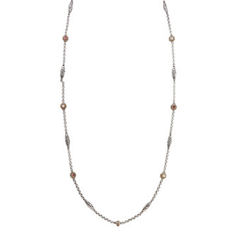 KONSTANTINO Pink Tourmaline and Pearl Necklace