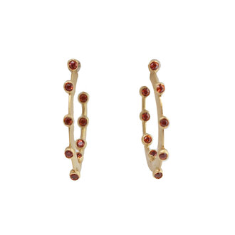Suzy Landa Orange Sapphire Earrings